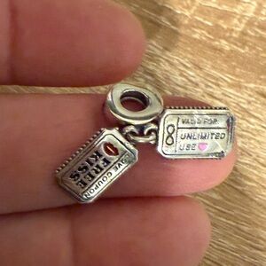 Silver Love Coupon Charm